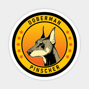 Doberman Pinscher Dog Portrait Magnet